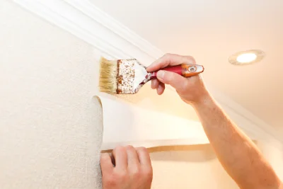 Pose de papier peint à Dangeau — revêtements muraux et toiles de verre